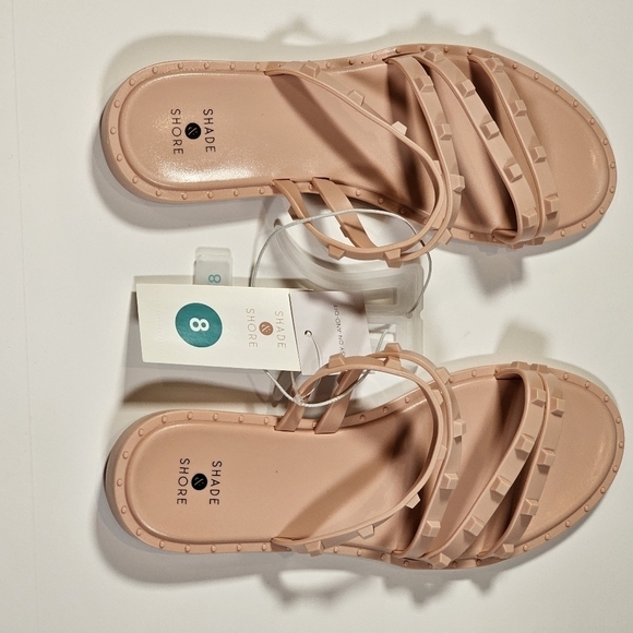 Women's Shade & Shore Liv Jelly Slip-On Sandal Matte Blush Size 8 NWT - Picture 7 of 13